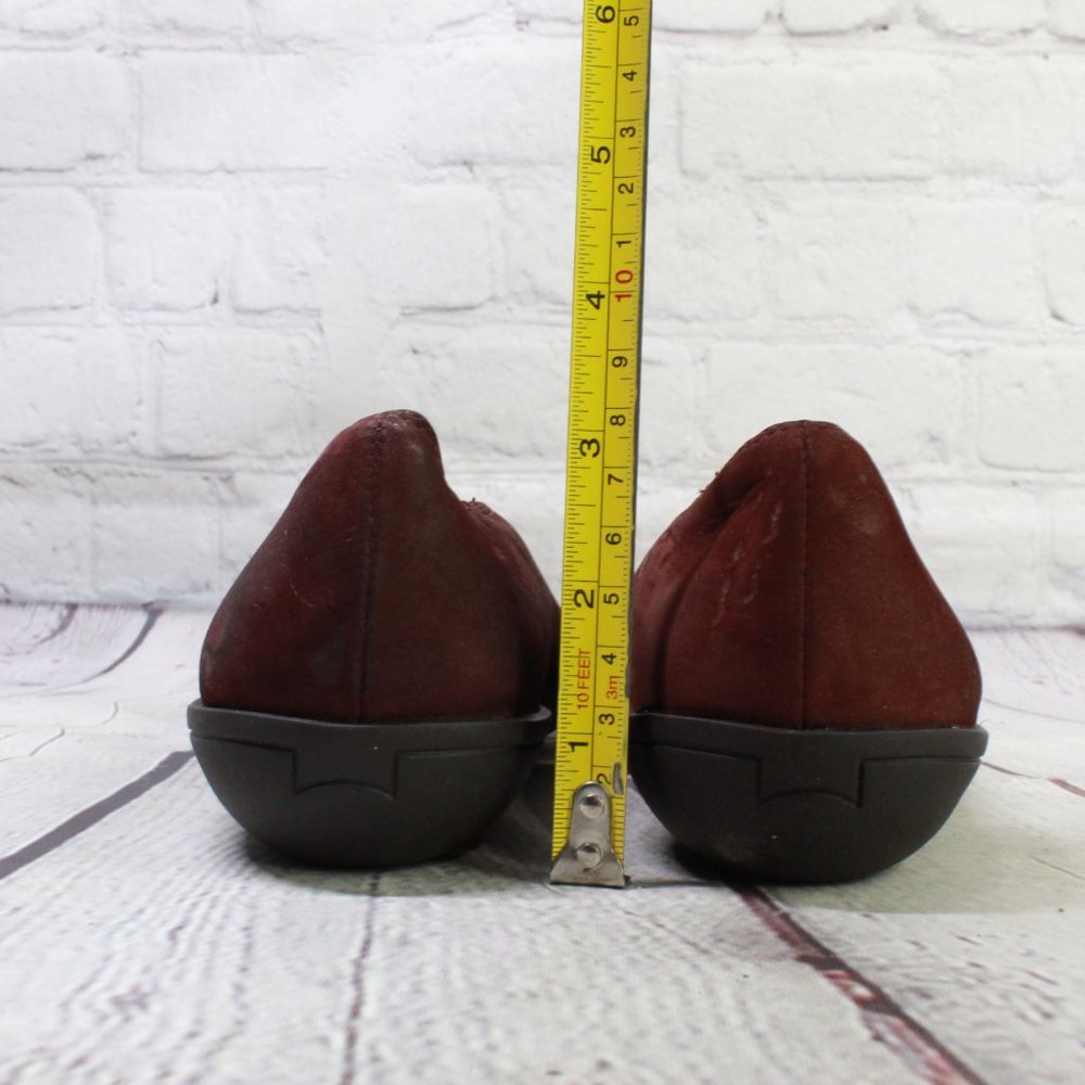 *Camper Burgundy Leather Embroidered Leaves Slip on Flats Casual Shoes Size 36 - Picture 7 of 9